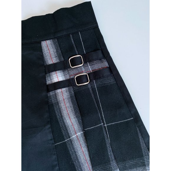 Schoolgirl Plaid Panel Mini Skirt - Picture 6 of 12
